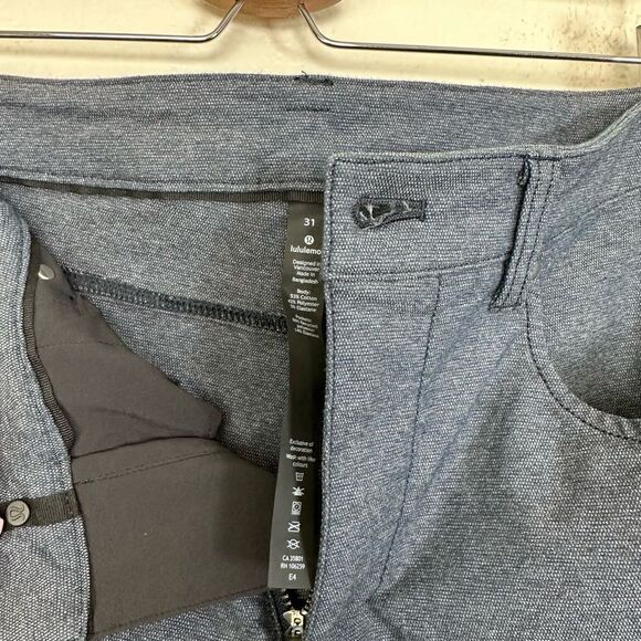 Lululemon ABC Pant Skinny *Tech Canvas 34" Heathered Deep Navy Size 31 - Picture 6 of 11